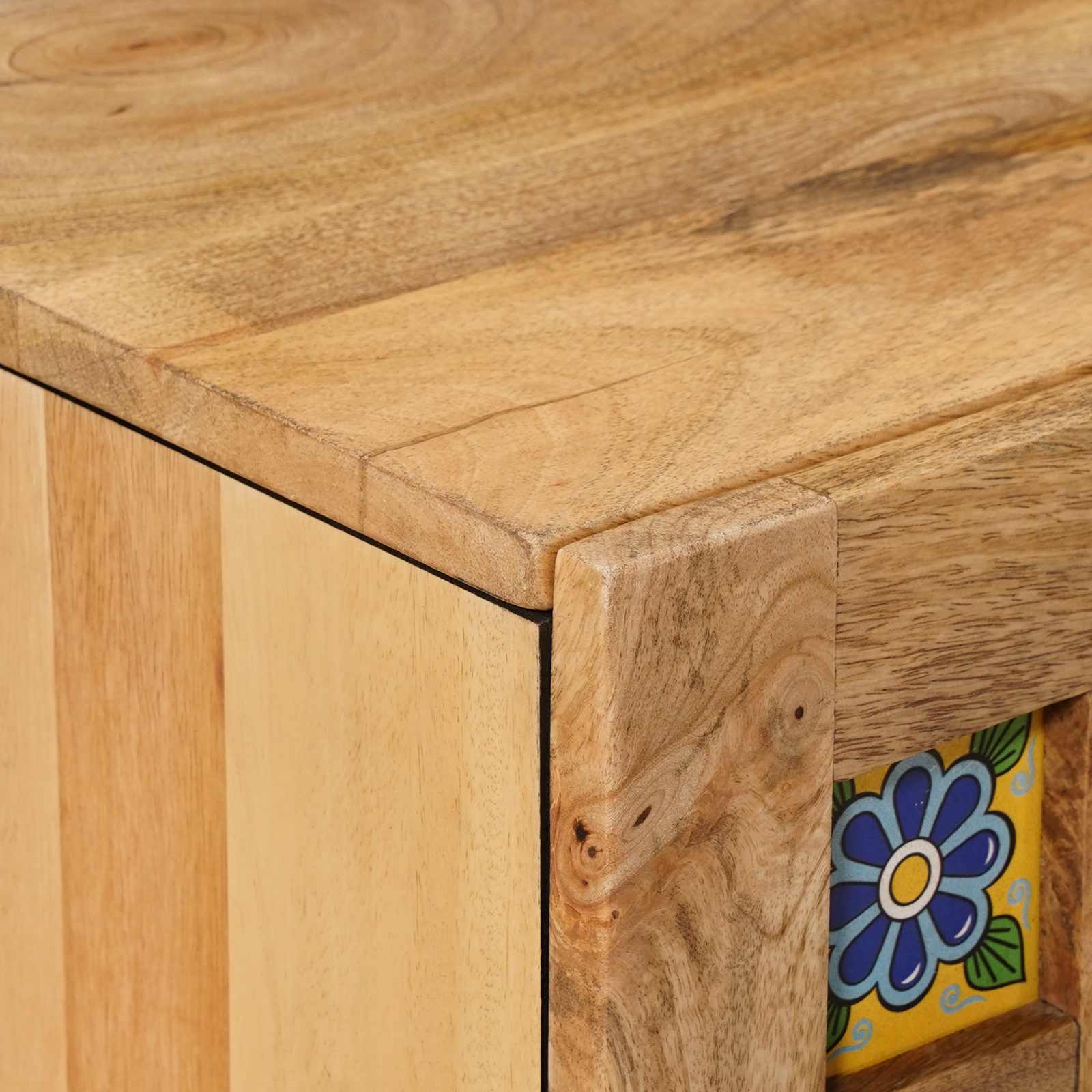 Ντουλάπι TV Φυσικό 105 x 33,5 x 46 εκ. Στερεό ξύλο μάνγκο - Pakobazaar