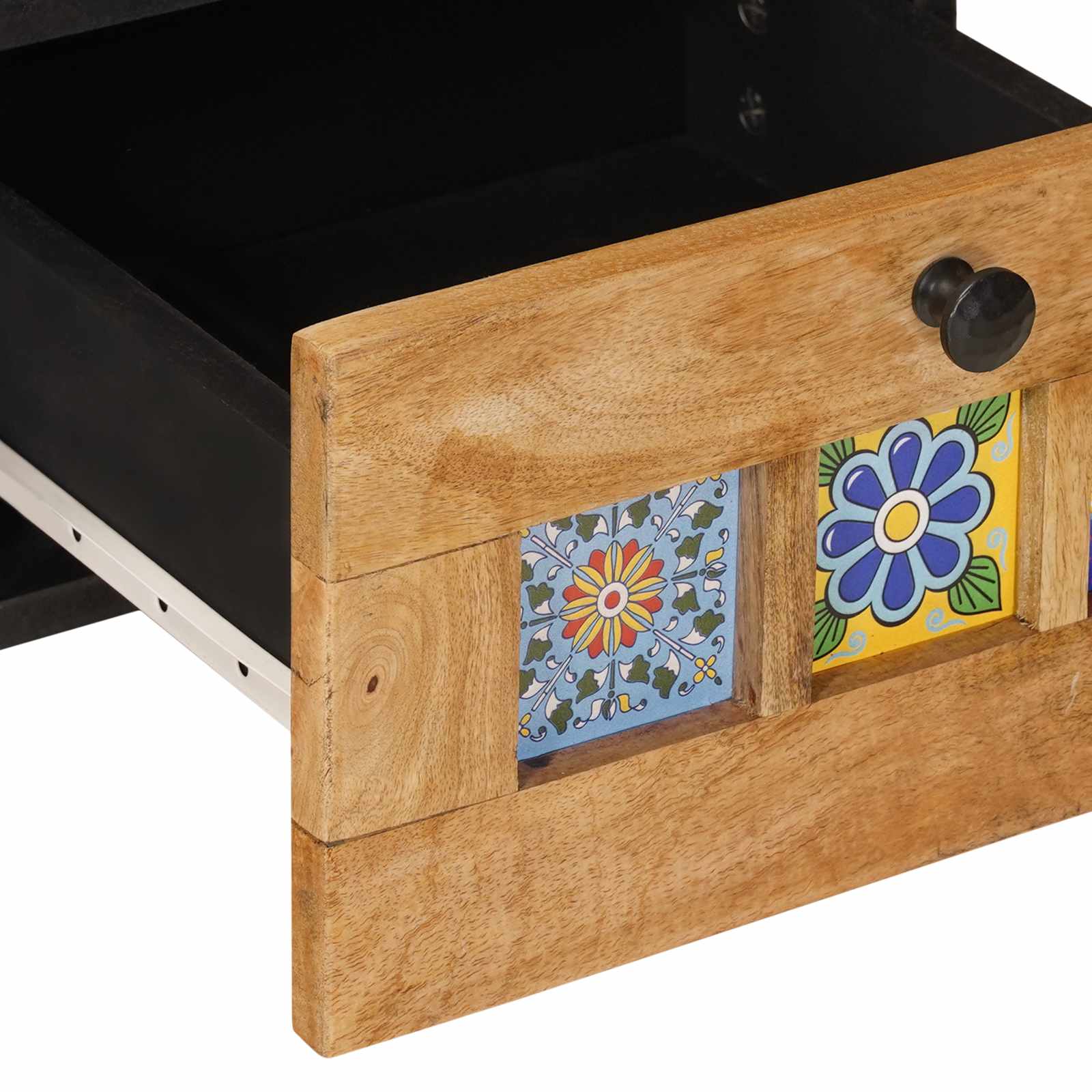 Ντουλάπι TV Φυσικό 100 x 33,5 x 46 εκ Στερεό ξύλο μάνγκο - Pakobazaar