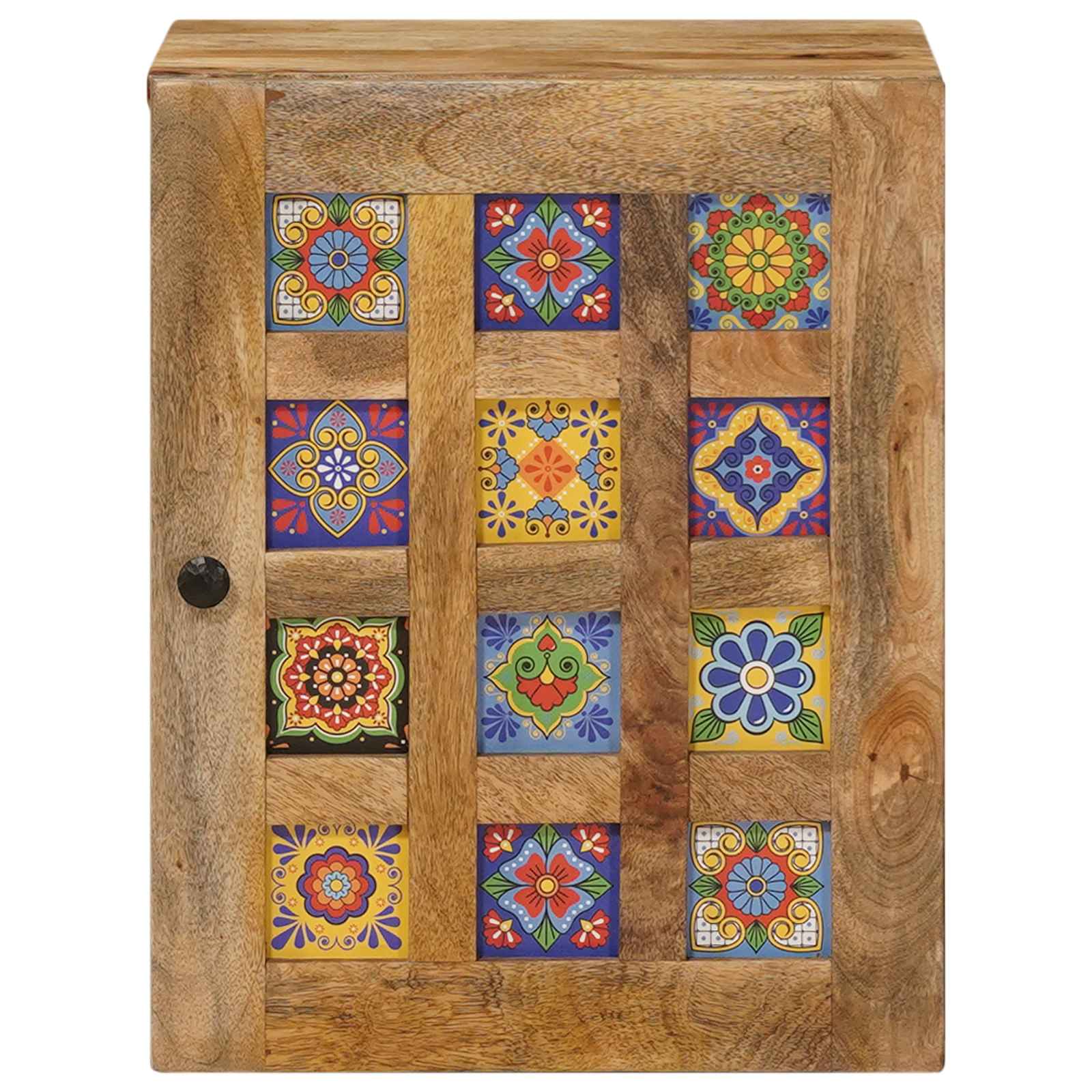 Κρεμαστό Ντουλάπι Μπάνιου με πόρτα Φυσικό 38 x 33,5 x 48 εκ. - Pakobazaar