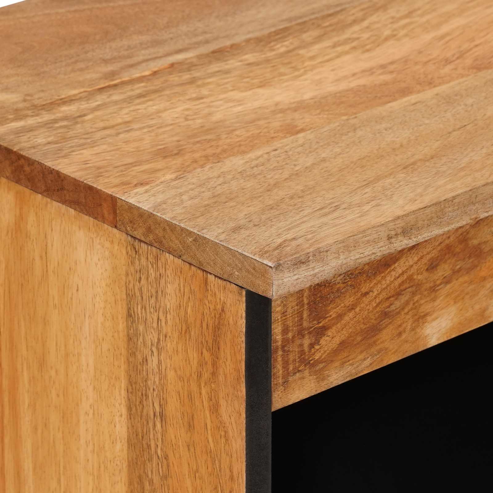 Πλαϊνό γραφείο Φυσικό 60 x 33,5 x 75 εκ. Στερεό ξύλο μάνγκο - Pakobazaar