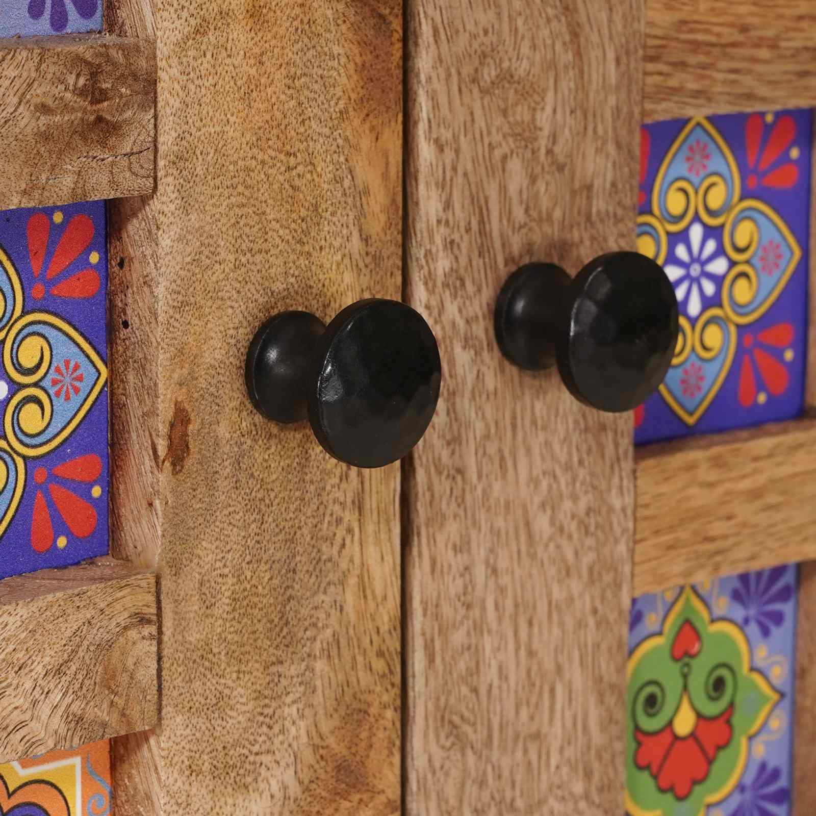 Πλαϊνό γραφείο Φυσικό 60 x 33,5 x 75 εκ. Στερεό ξύλο μάνγκο - Pakobazaar