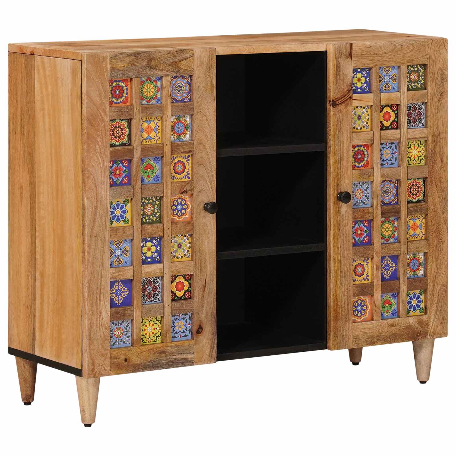 Πλαϊνό γραφείο Φυσικό 90 x 33,5 x 75 εκ Στερεό ξύλο μάνγκο - Pakobazaar