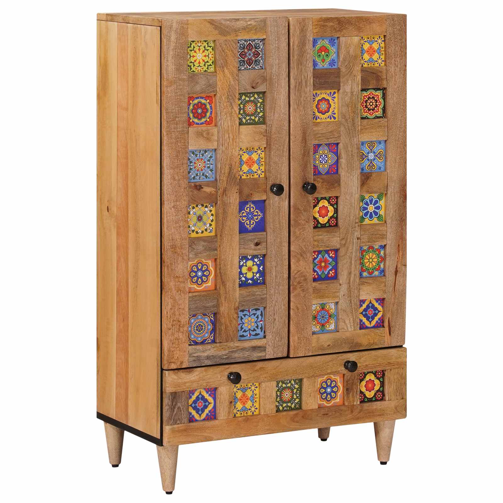 Highboard Φυσικό 60 x 33,5 x 100 εκ. Στερεό ξύλο μάνγκο - Pakobazaar
