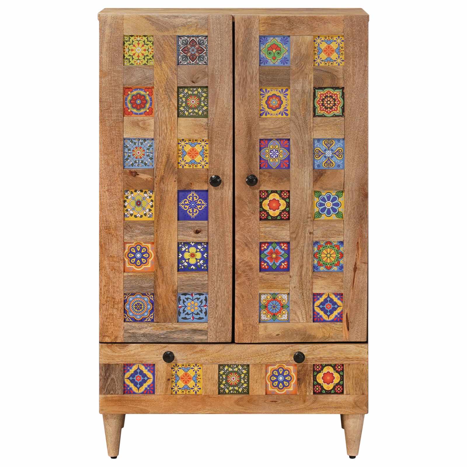 Highboard Φυσικό 60 x 33,5 x 100 εκ. Στερεό ξύλο μάνγκο - Pakobazaar