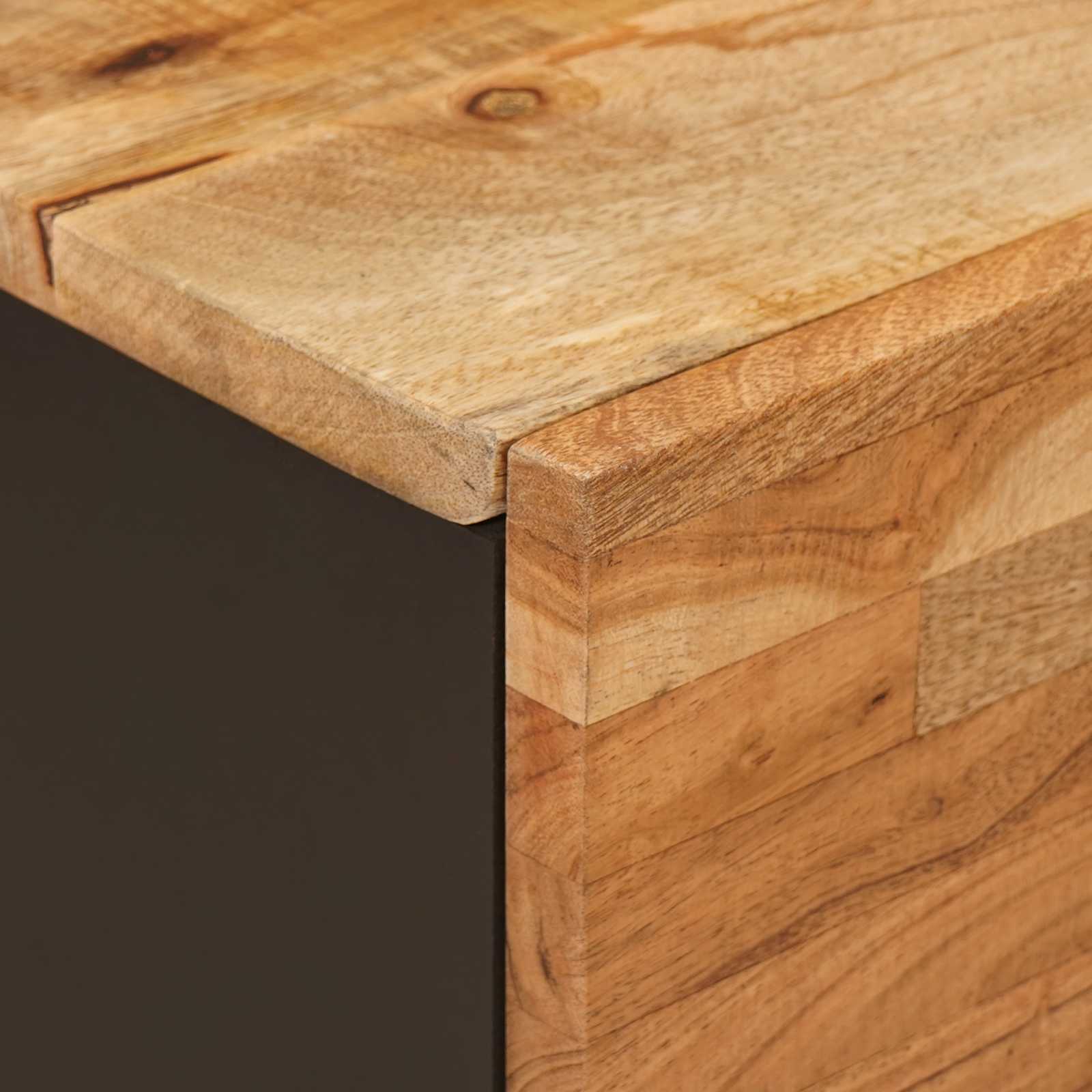 Κομοδίνο 2 pcs Καφέ 40 x 33 x 46 εκ. Στερεό ξύλο μάνγκο