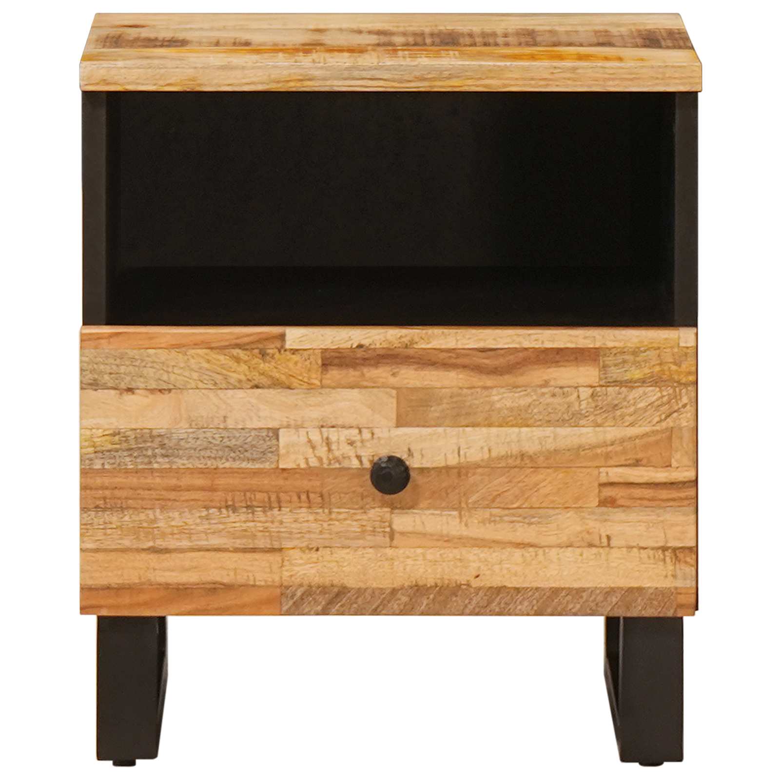 Κρεβατοκάμαρα 2 pcs Καφέ 40 x 33 x 46 εκ. Στερεό ξύλο μάνγκο