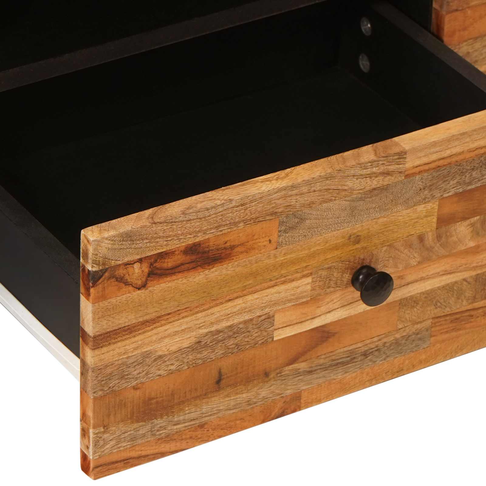 Ντουλάπι TV με ράφι Καφέ 105 x 33 x 46 εκ. Στερεό ξύλο μάνγκο