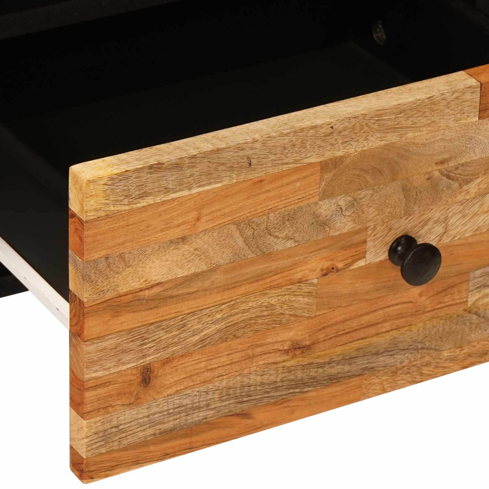 Ντουλάπι TV με συρτάρι Καφέ 100 x 33 x 46 εκ Στερεό ξύλο μάνγκο