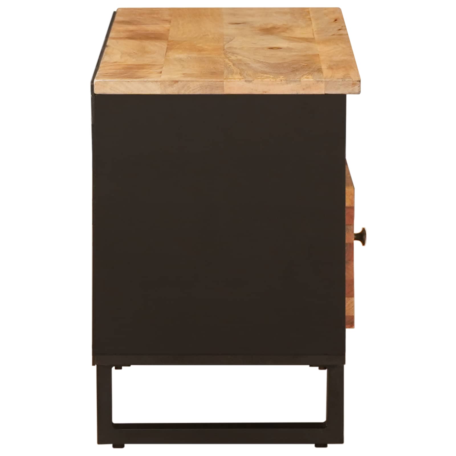 Ντουλάπι TV με συρτάρι Καφέ 100 x 33 x 46 εκ Στερεό ξύλο μάνγκο