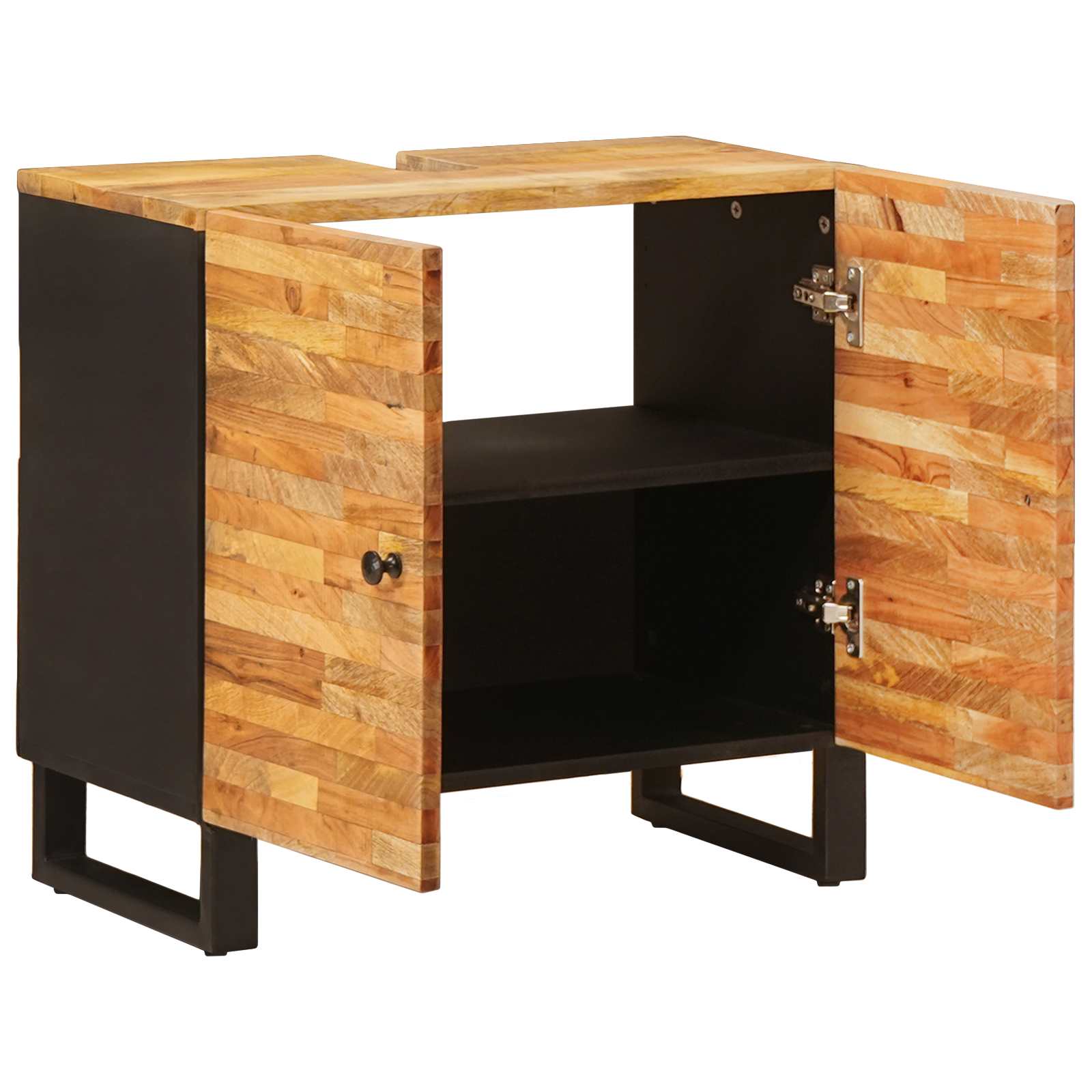 Ντουλάπα Νιπτήρα Mπάνιου με αποθήκευση Φυσικό 62 x 33 x 58 εκ.