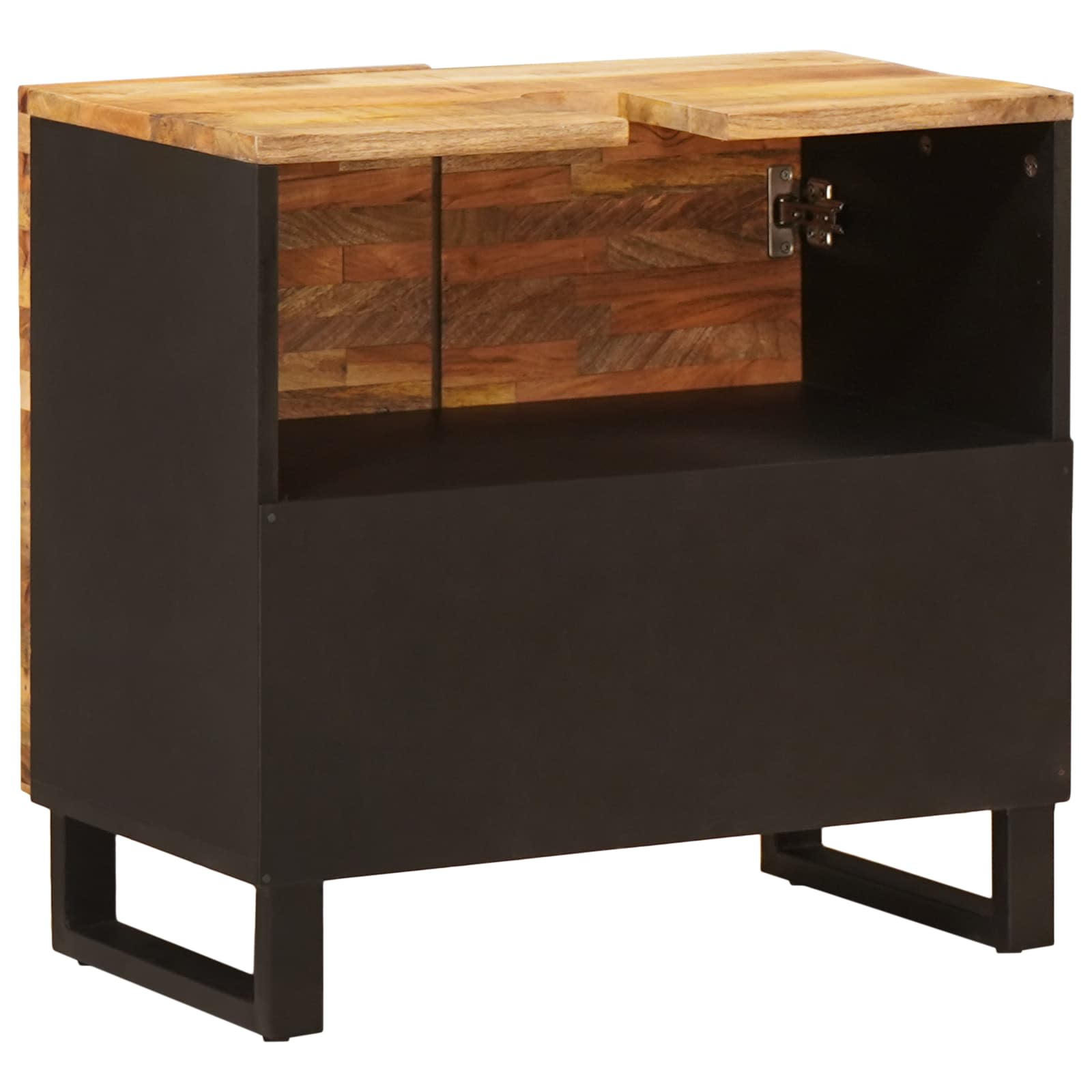 Ντουλάπα Νιπτήρα Mπάνιου με αποθήκευση Φυσικό 62 x 33 x 58 εκ.