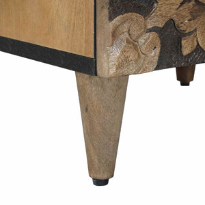 Κομοδίνο 2 pcs Καφέ 40 x 33,5 x 46 εκ Στερεό ξύλο μάνγκο - Pakobazaar
