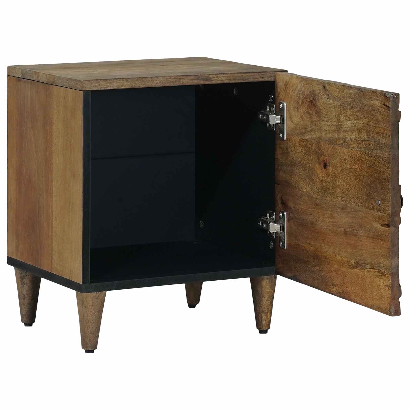 Κομοδίνο 2 pcs Καφέ 40 x 33,5 x 46 εκ Στερεό ξύλο μάνγκο - Pakobazaar