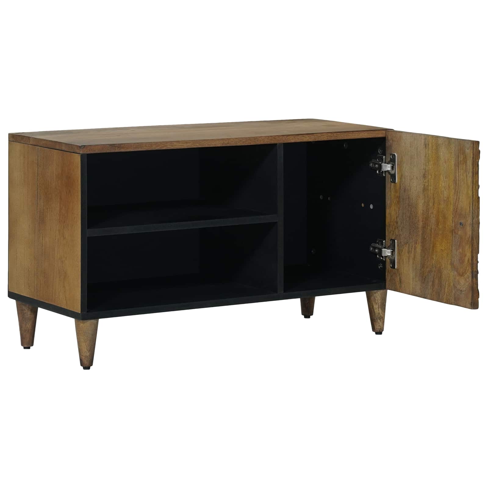 Ντουλάπι TV με ράφι Καφέ 80 x 31,5 x 46 cm Στερεό ξύλο μάνγκο - Pakobazaar