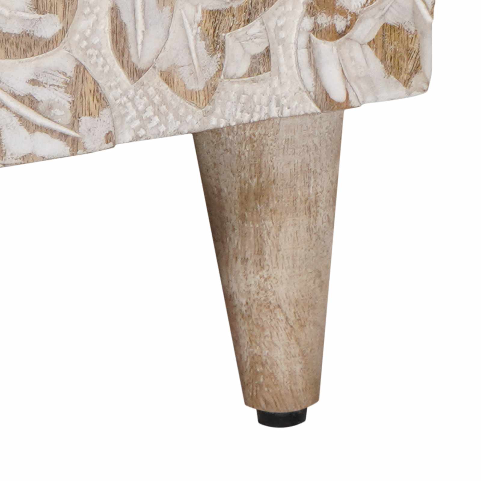 Ντουλάπι TV με πόρτα Λευκό 80 x 31,5 x 46 cm Στερεό ξύλο μάνγκο - Pakobazaar