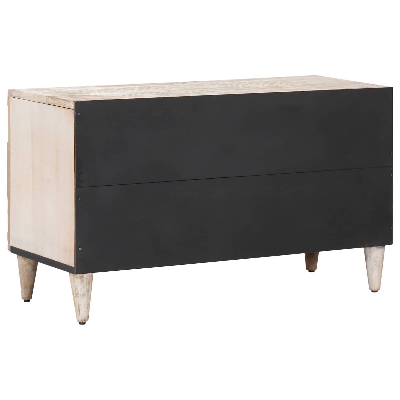 Ντουλάπι TV με πόρτα Λευκό 80 x 31,5 x 46 cm Στερεό ξύλο μάνγκο - Pakobazaar