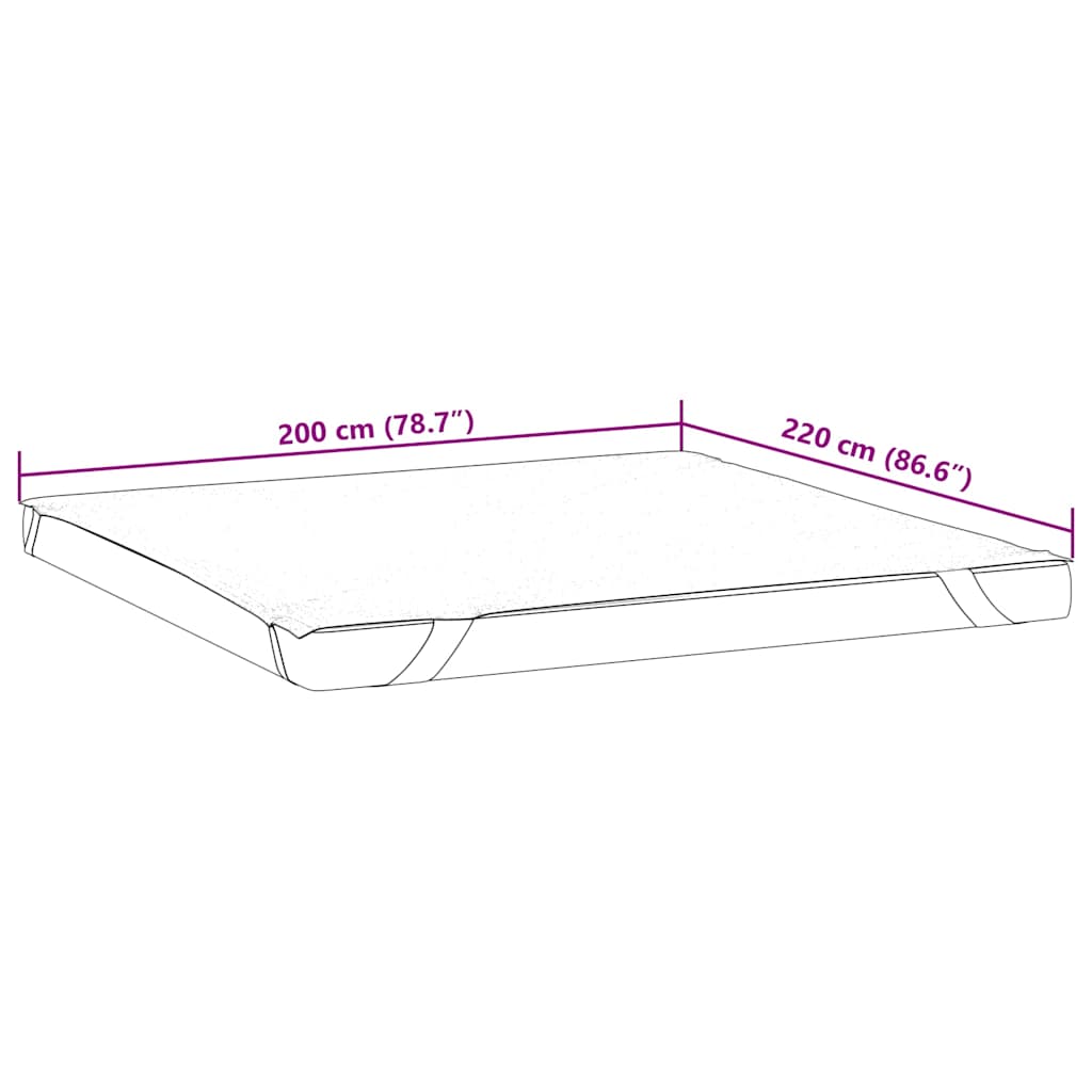 Προστατευτικό στρώματος Λευκό 200x220 εκ. Αδιάβροχο - Pakobazaar