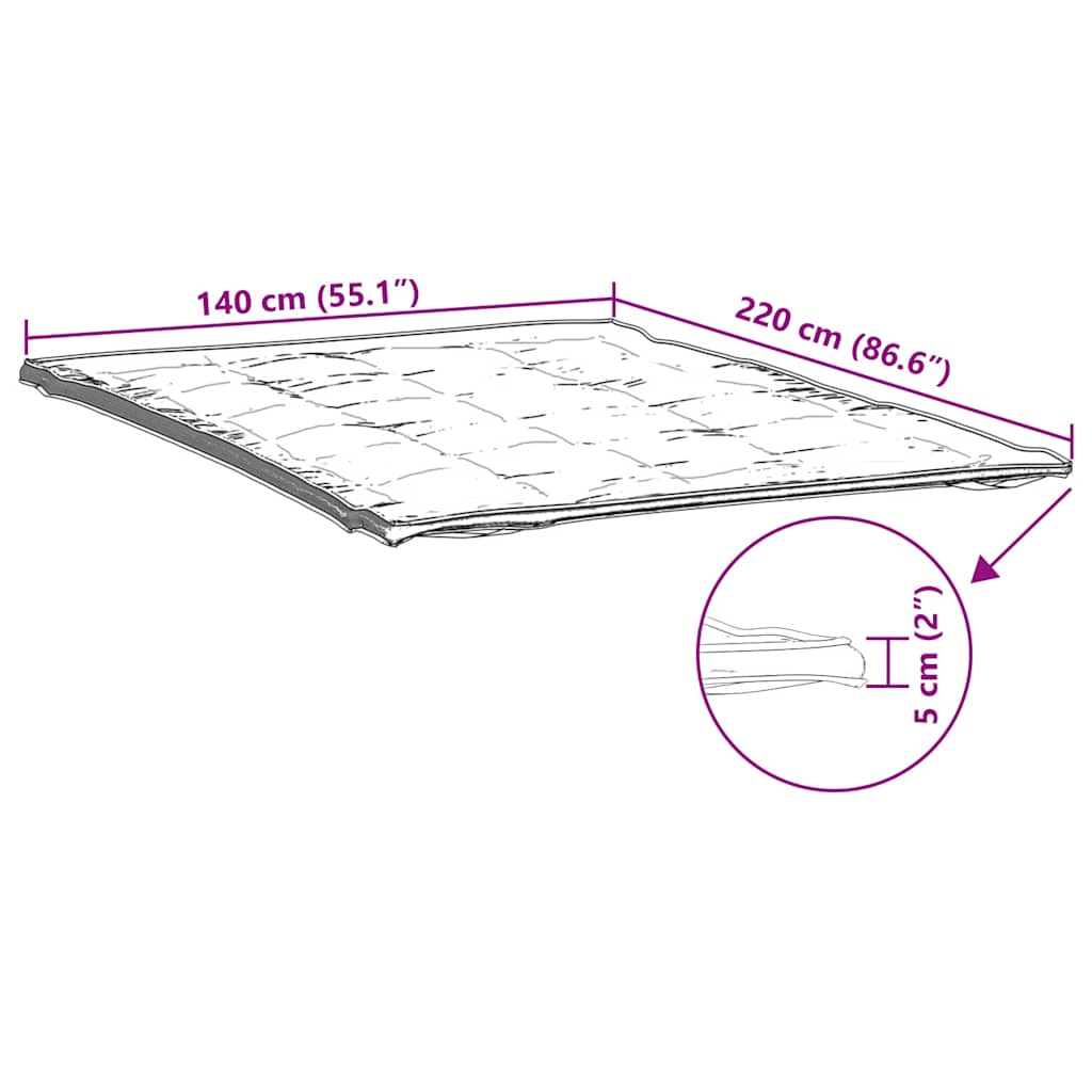 Προστατευτικό στρώματος Λευκό 140x220 εκ. - Pakobazaar