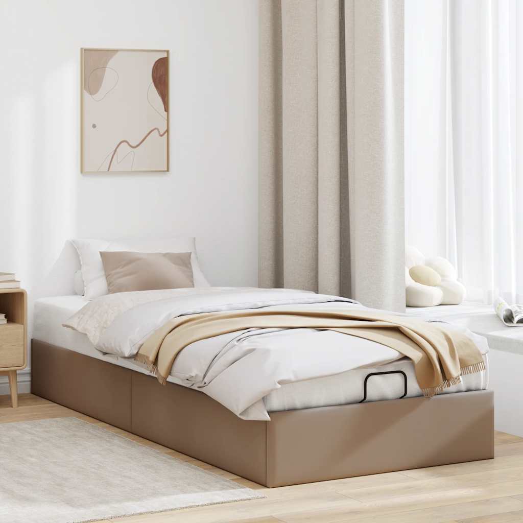 Οθωμανικό κρεβάτι χωρίς στρώμα Cappucino 80x200 cm Faux Leather