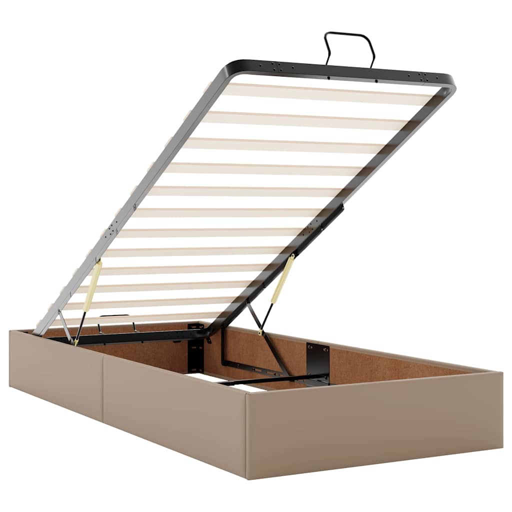 Οθωμανικό κρεβάτι χωρίς στρώμα Cappucino 90x200 cm Faux Leather