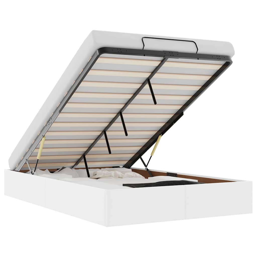 Πλαίσιο κρεβατιού οθωμανικού κρεβατιού χωρίς στρώμα Λευκό