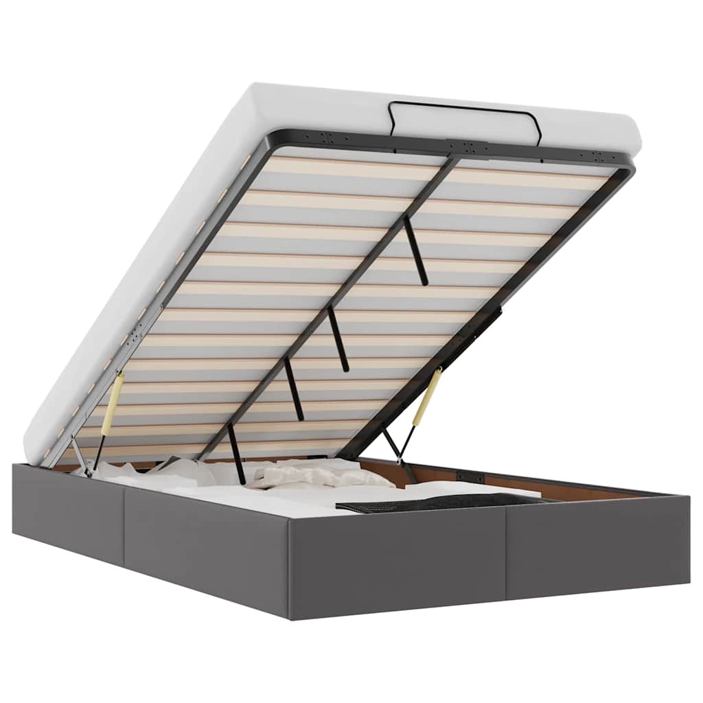 Πλαίσιο κρεβατιού οθωμανικού κρεβατιού χωρίς στρώμα Γκρι