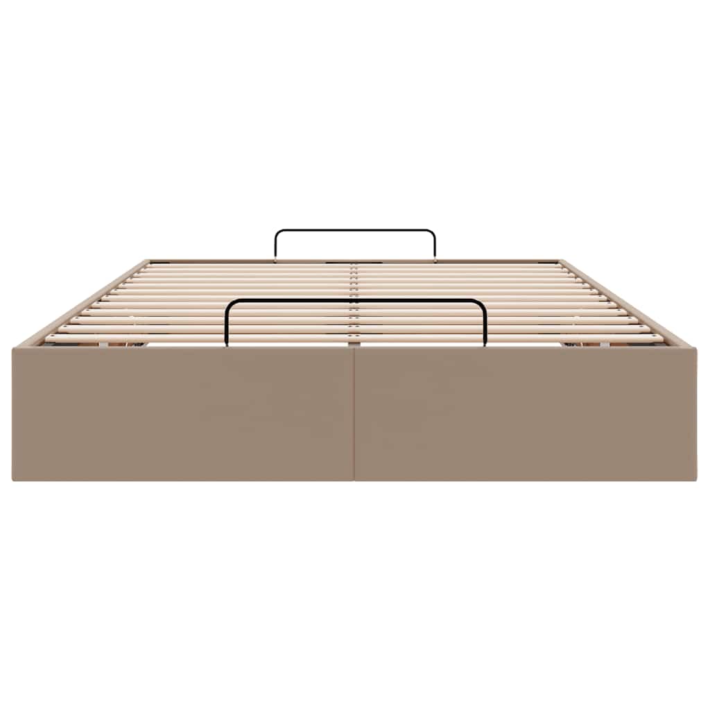Οθωμανικό κρεβάτι χωρίς στρώμα Cappucino120x190 cm Faux Leather