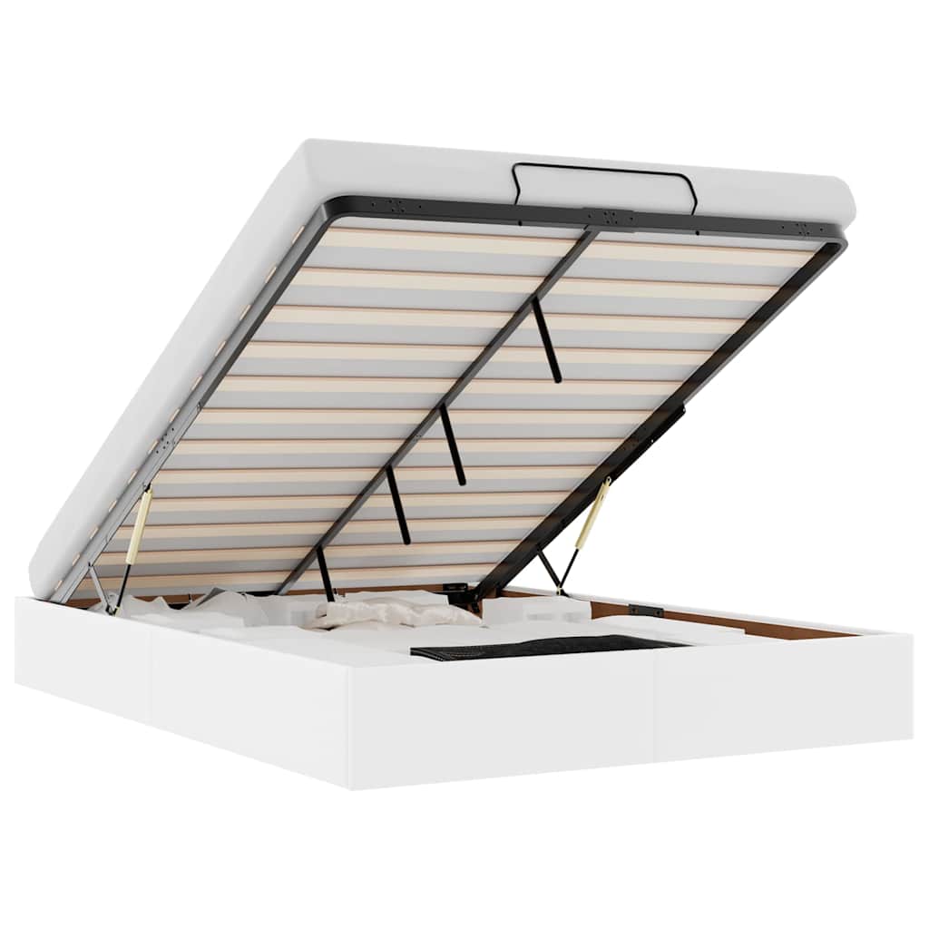 Πλαίσιο κρεβατιού οθωμανικού κρεβατιού χωρίς στρώμα Λευκό