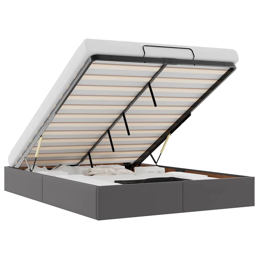 Πλαίσιο κρεβατιού οθωμανικού κρεβατιού χωρίς στρώμα Γκρι