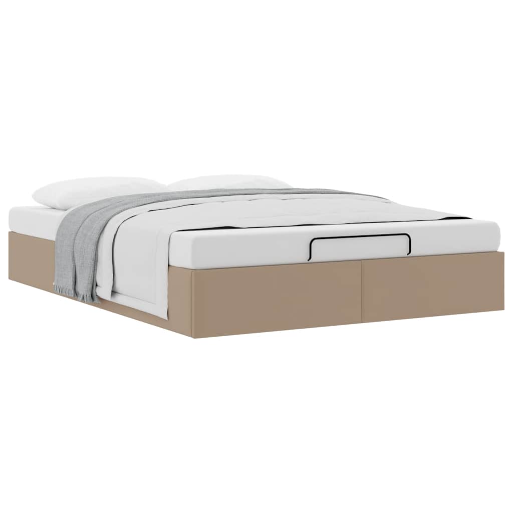 Οθωμανικό κρεβάτι χωρίς στρώμα Cappucino 140x190cm Faux Leather