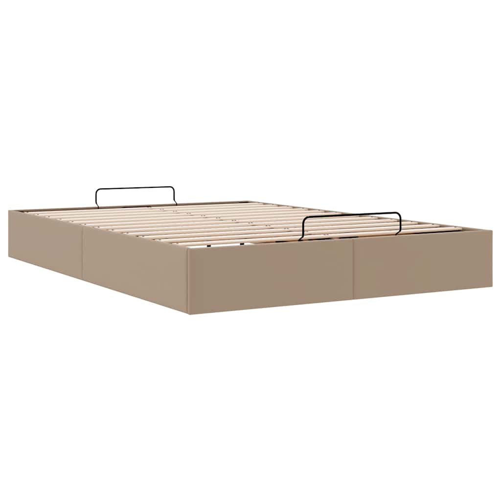 Οθωμανικό κρεβάτι χωρίς στρώμα Cappucino 140x190cm Faux Leather