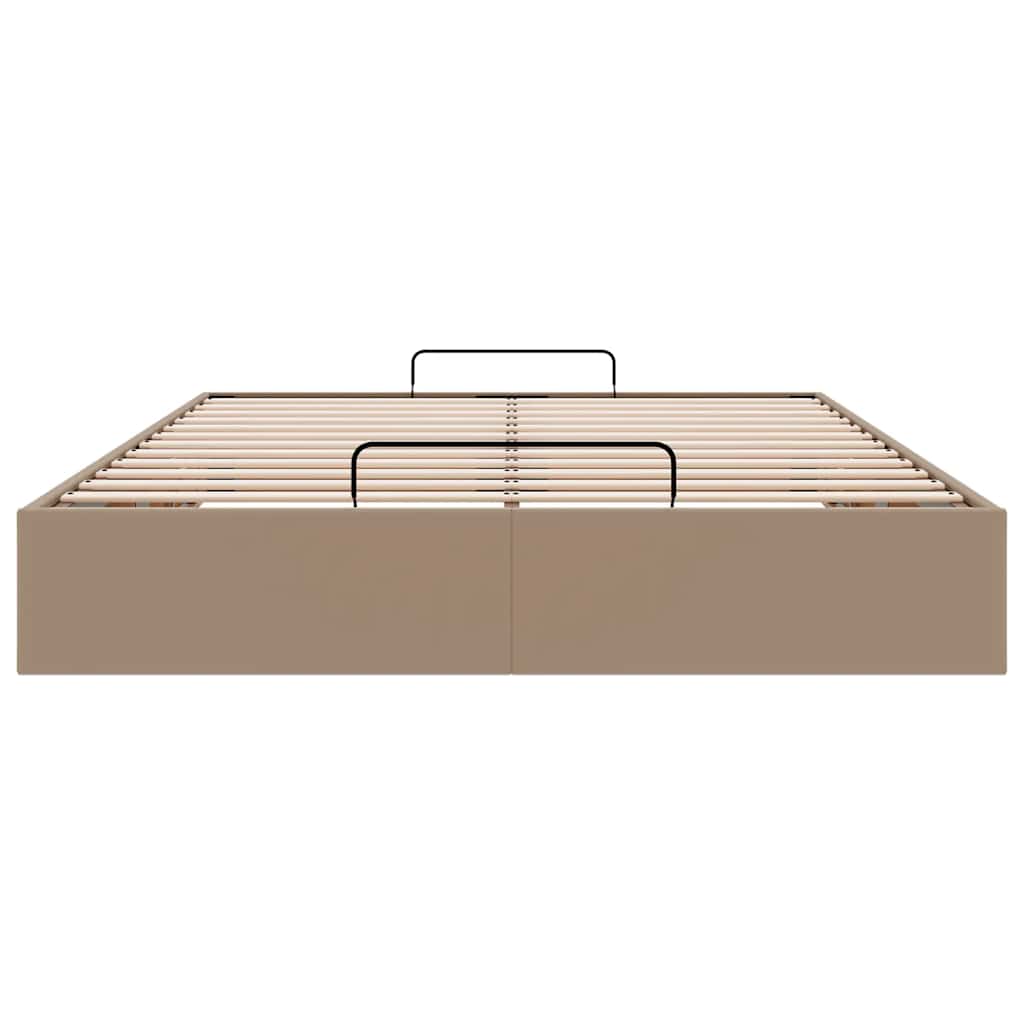 Οθωμανικό κρεβάτι χωρίς στρώμα Cappucino 140x190cm Faux Leather