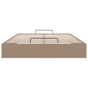 Οθωμανικό κρεβάτι χωρίς στρώμα Cappucino 140x190cm Faux Leather