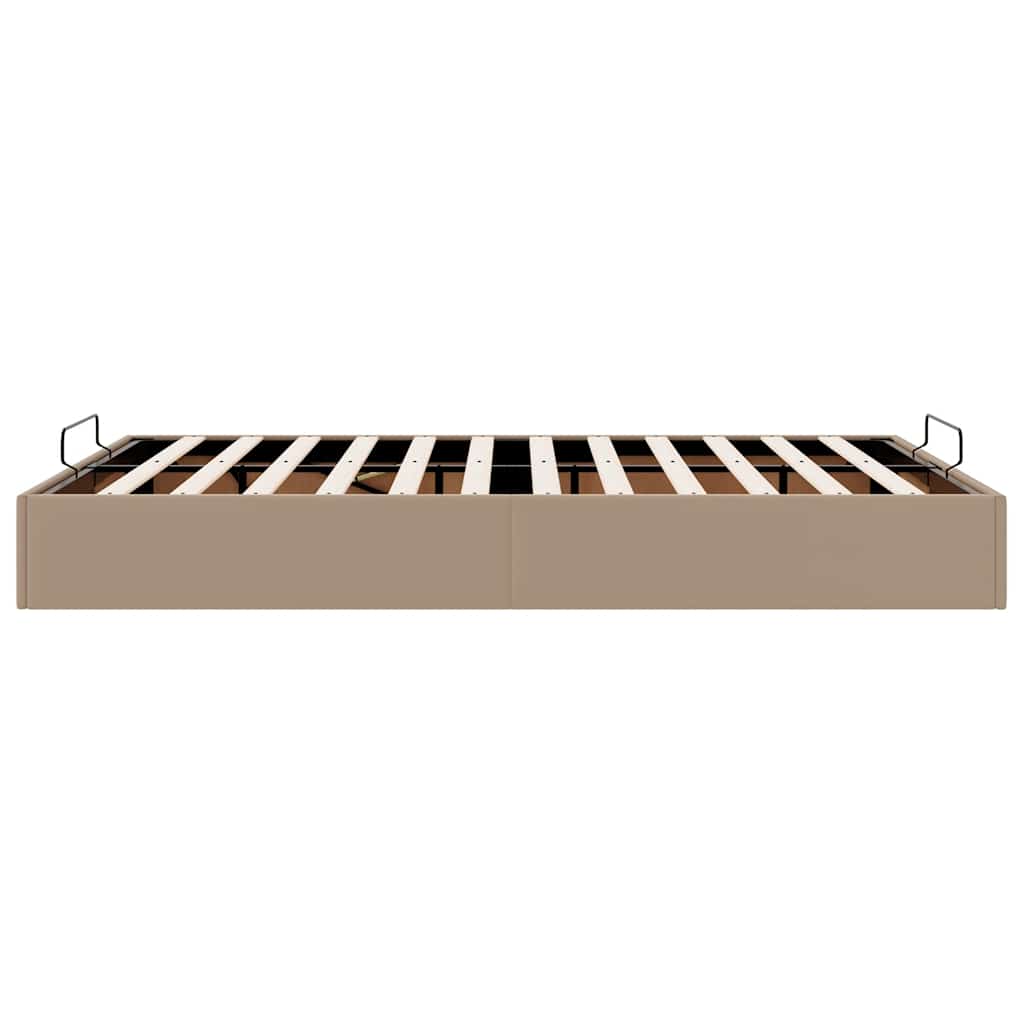 Οθωμανικό κρεβάτι χωρίς στρώμα Cappucino 140x190cm Faux Leather