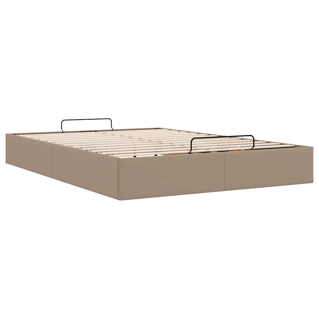 Οθωμανικό κρεβάτι χωρίς στρώμα Cappucino 140x190cm Faux Leather
