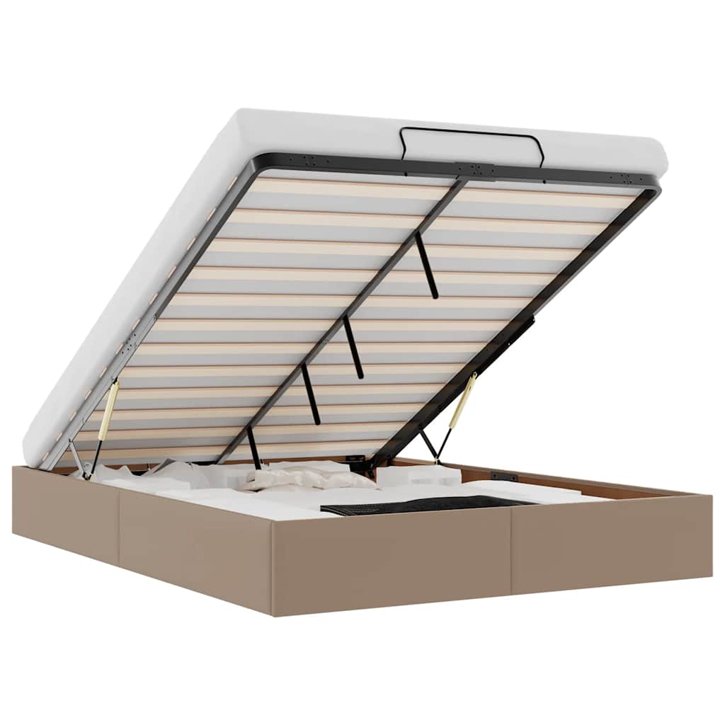 Οθωμανικό κρεβάτι χωρίς στρώμα Cappucino 80x200 cm Faux Leather