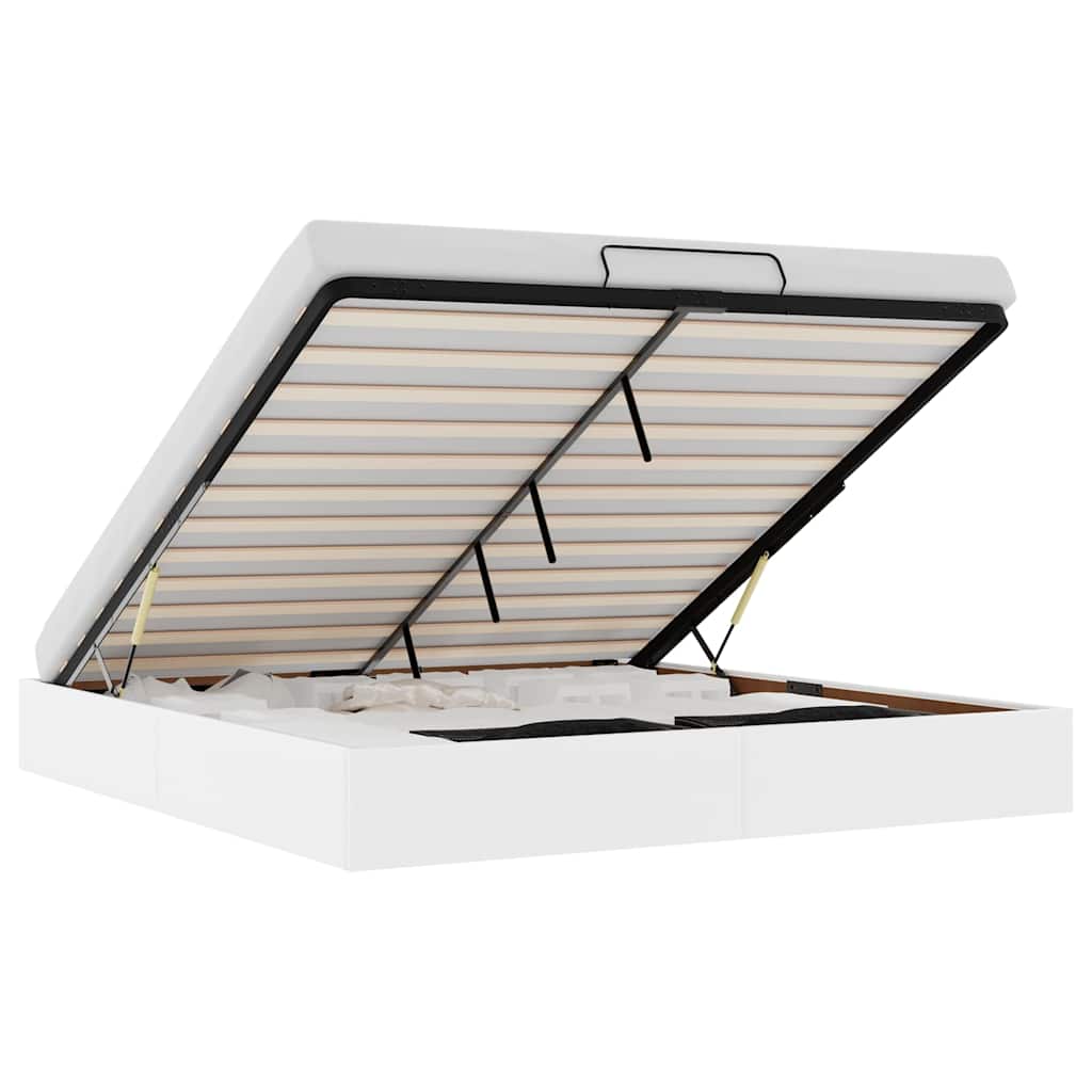 Πλαίσιο κρεβατιού οθωμανικού κρεβατιού χωρίς στρώμα Λευκό