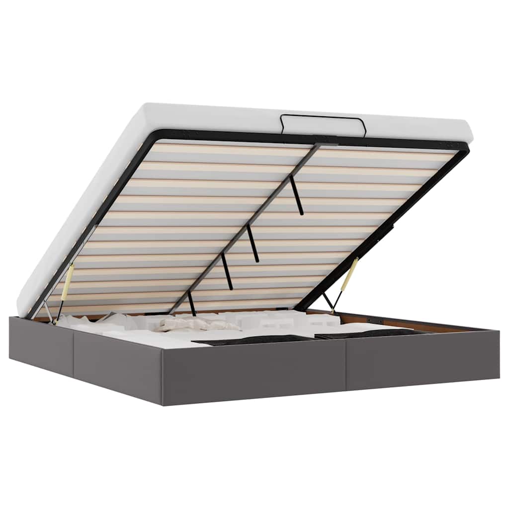 Πλαίσιο κρεβατιού οθωμανικού κρεβατιού χωρίς στρώμα Γκρι