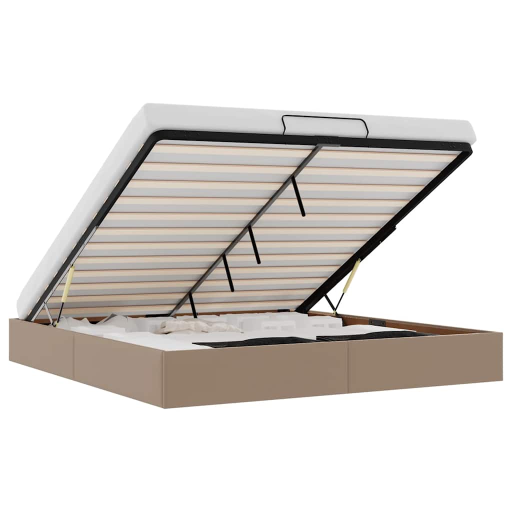 Οθωμανικό κρεβάτι χωρίς στρώμα Cappucino 80x200 cm Faux Leather