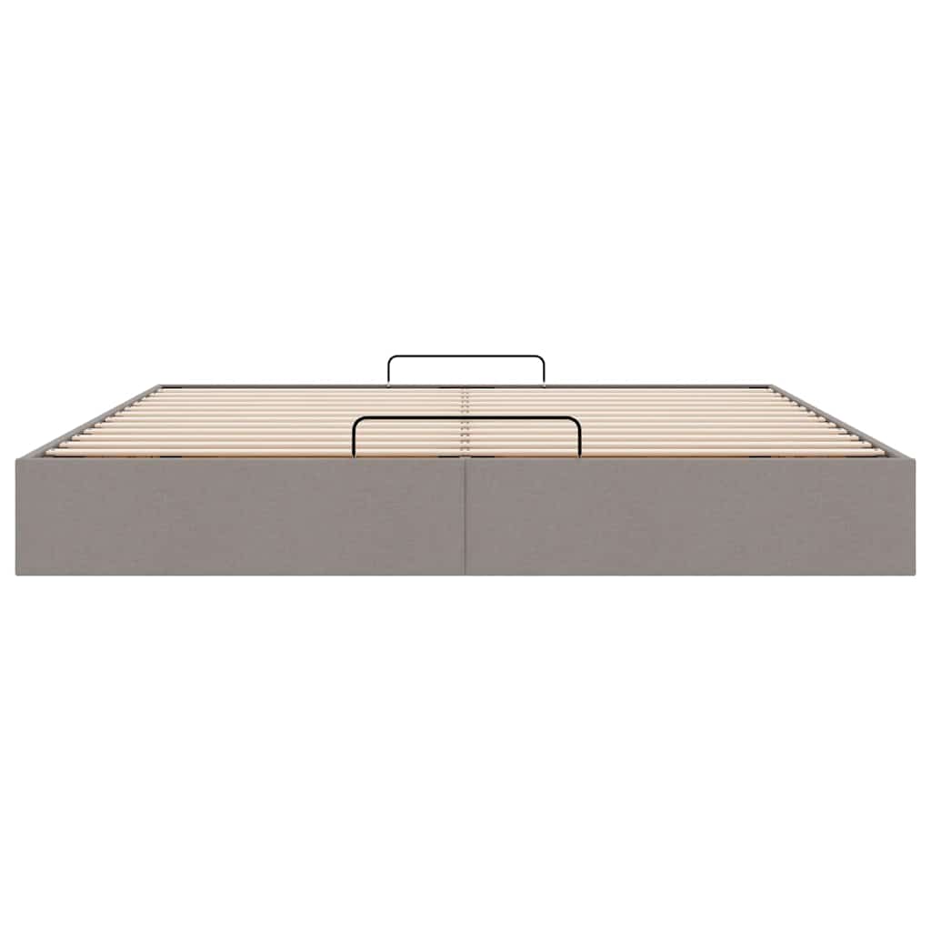 Οθωμανικό πλαίσιο κρεβατιού χωρίς στρώμα Taupe 180x200cm Ύφασμα