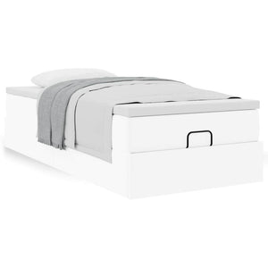Οθωμανικό κρεβάτι με στρώμα Λευκό 80x200cm Faux Leather - Pakobazaar