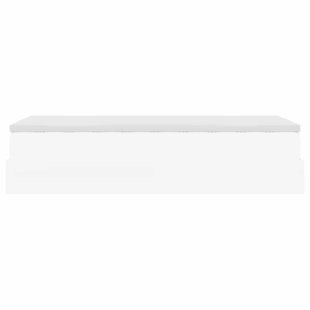 Οθωμανικό κρεβάτι με στρώμα Λευκό 80x200cm Faux Leather - Pakobazaar