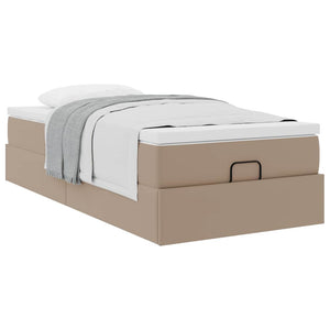 Οθωμανικό κρεβάτι με στρώμα Cappucino 80x200cm Faux Leather