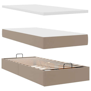 Οθωμανικό κρεβάτι με στρώμα Cappucino 80x200cm Faux Leather
