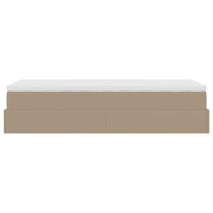 Οθωμανικό κρεβάτι με στρώμα Cappucino 80x200cm Faux Leather