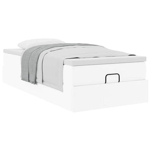 Οθωμανικό κρεβάτι με στρώμα Λευκό 90x190cm Faux Leather - Pakobazaar