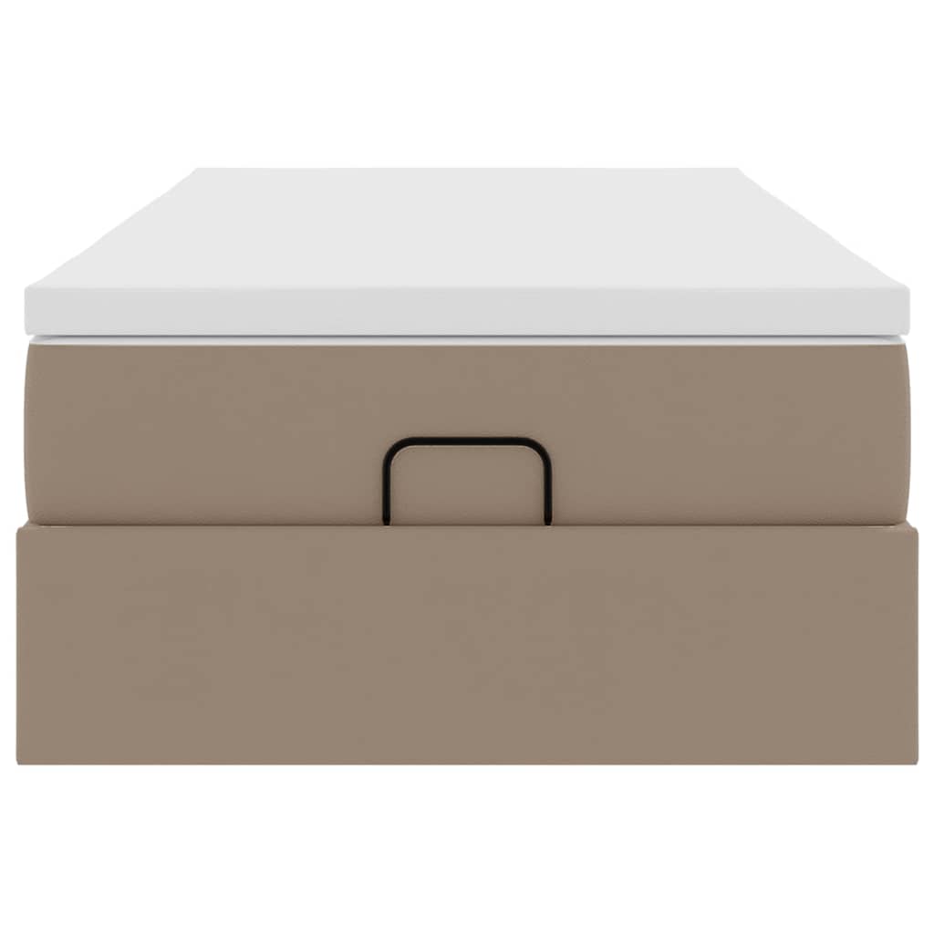 Οθωμανικό κρεβάτι με στρώμα Cappucino 90x200cm Faux Leather