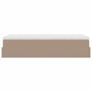 Οθωμανικό κρεβάτι με στρώμα Cappucino 90x200cm Faux Leather