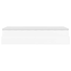 Οθωμανικό κρεβάτι με στρώμα Λευκό 100x200cm Faux Leather
