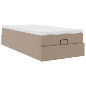 Οθωμανικό κρεβάτι με στρώμα Cappucino 100x200cm Faux Leather - Pakobazaar